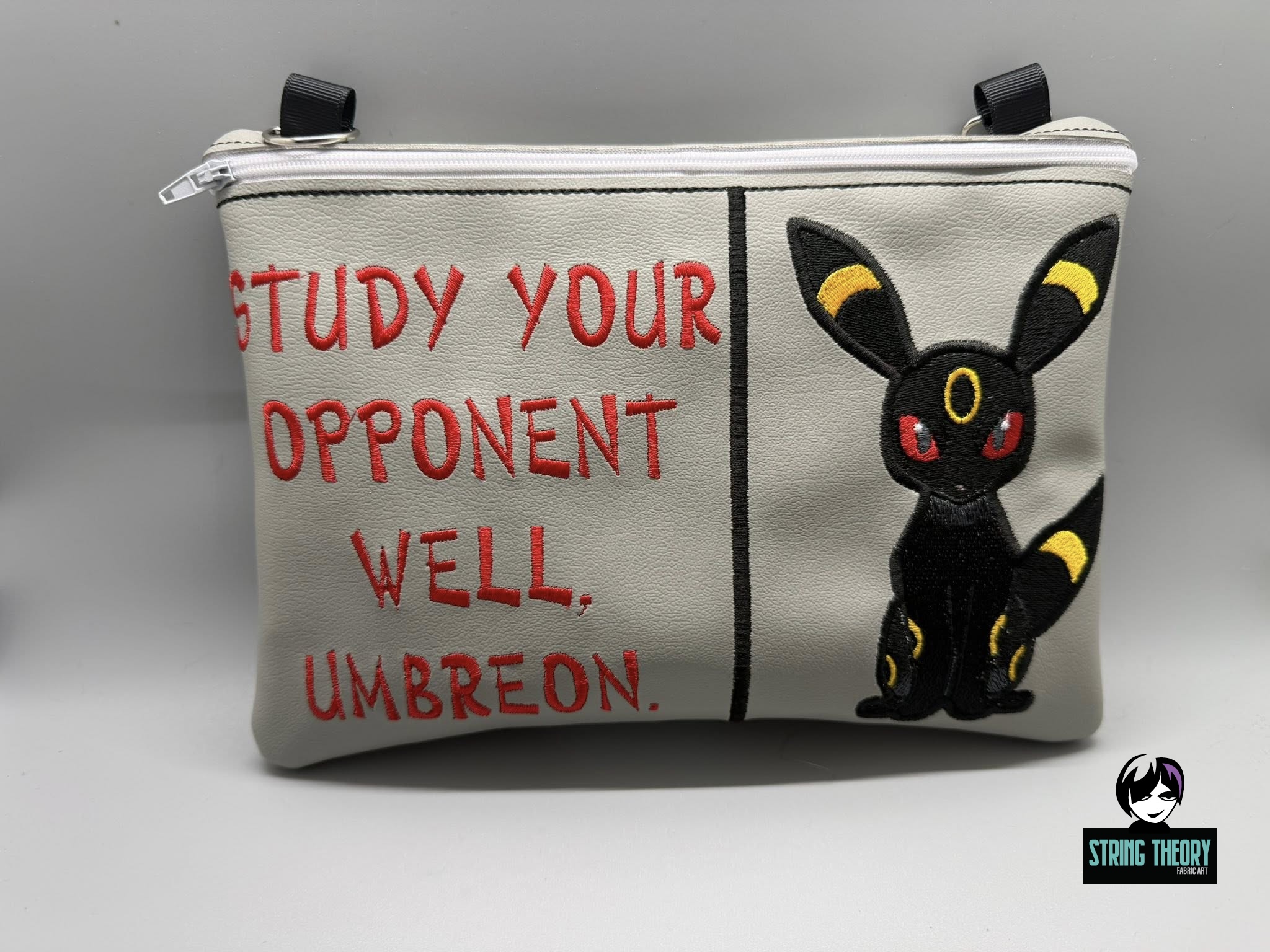 Split Front Chibi Umbreon Fully Lined ITH Zip Bag Machine Embroidery Design