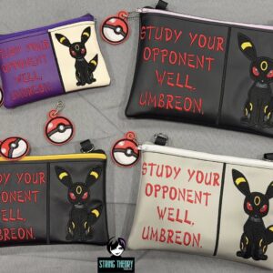 Split Front Chibi Umbreon Fully Lined ITH Zip Bag Machine Embroidery Design