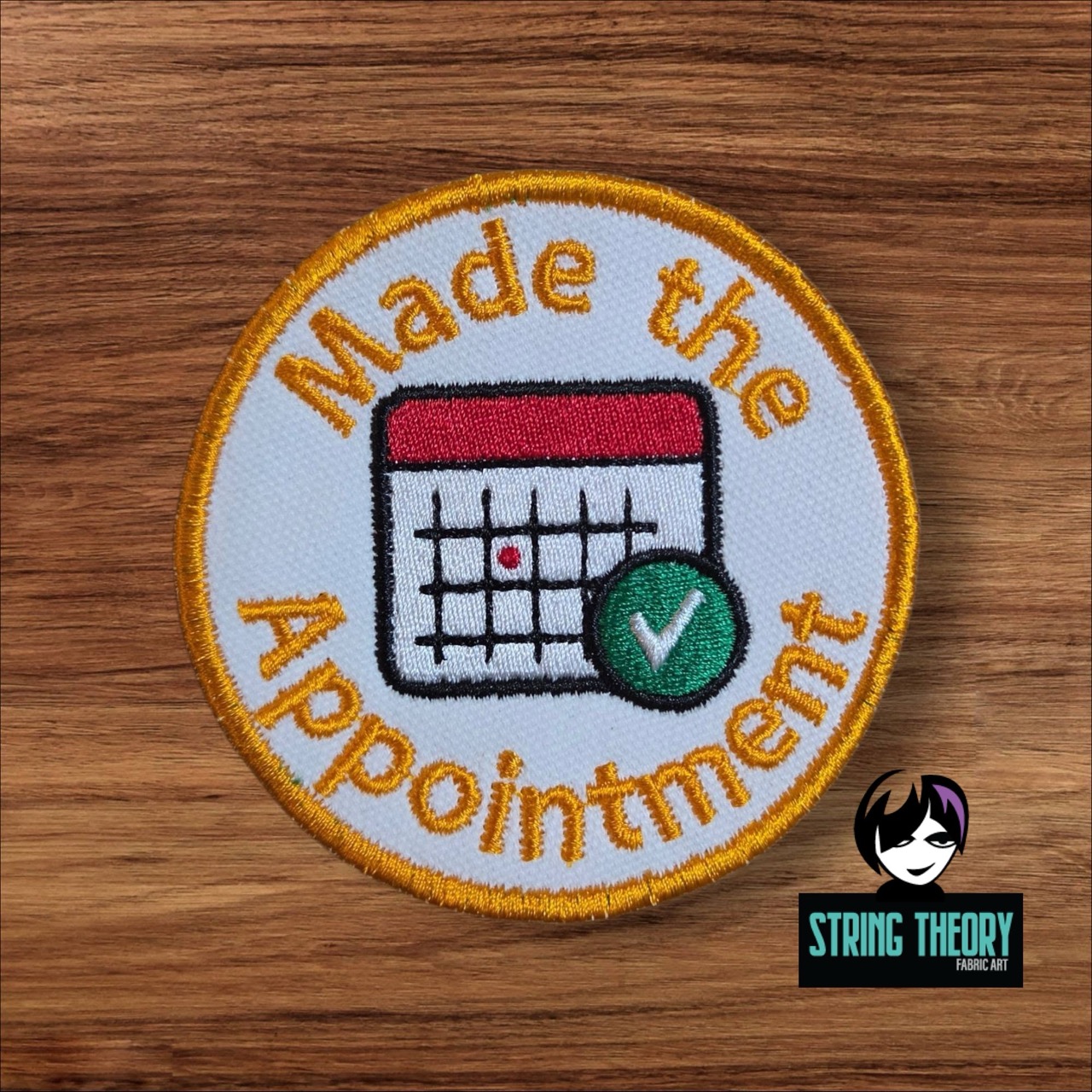 Adult Merit Badge Made the Appointment ITH fob patch machine embroidery design