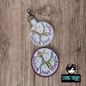 Practical Magic - Unlock Your Magic patch fob ITH Machine Embroidery Design