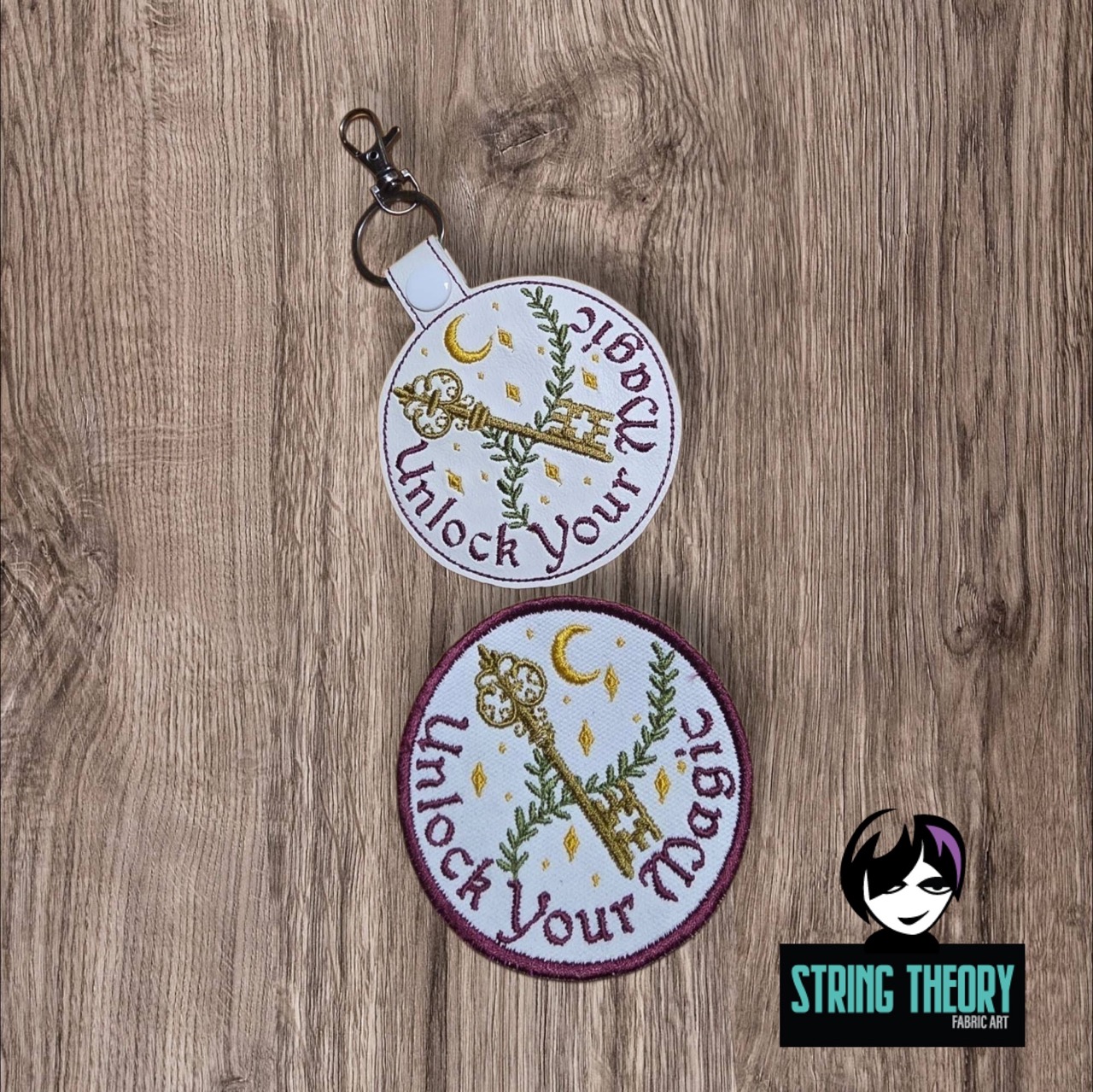 Practical Magic - Unlock Your Magic patch fob ITH Machine Embroidery Design