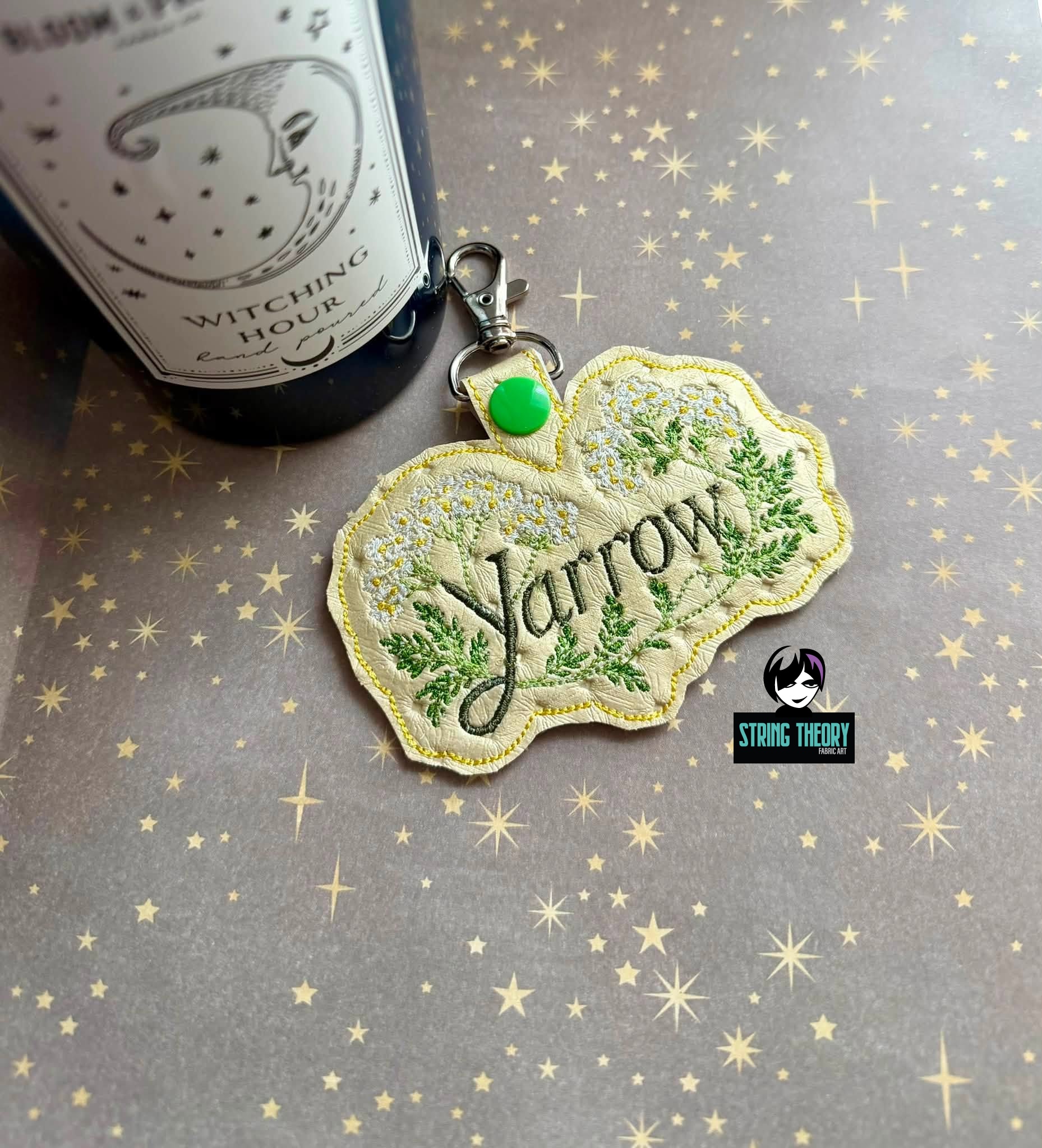 Practical Magic - Yarrow ITH fob patch Machine Embroidery Design