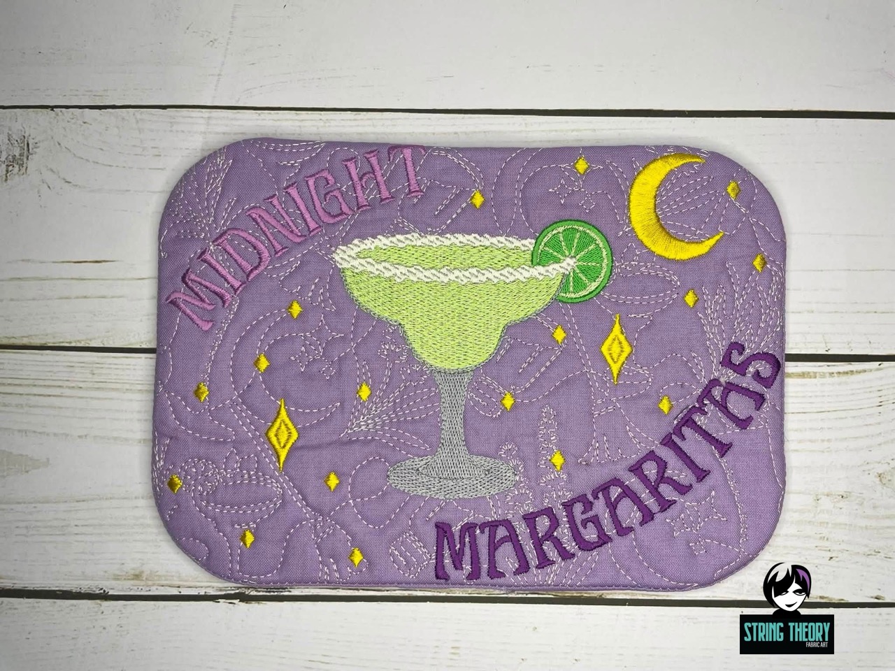 Practical Magic - Midnight Margarita ITH Mug Rug Machine embroidery design