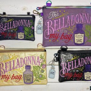 Practical Magic Belladonna ITH Zip Bag Machine Embroidery