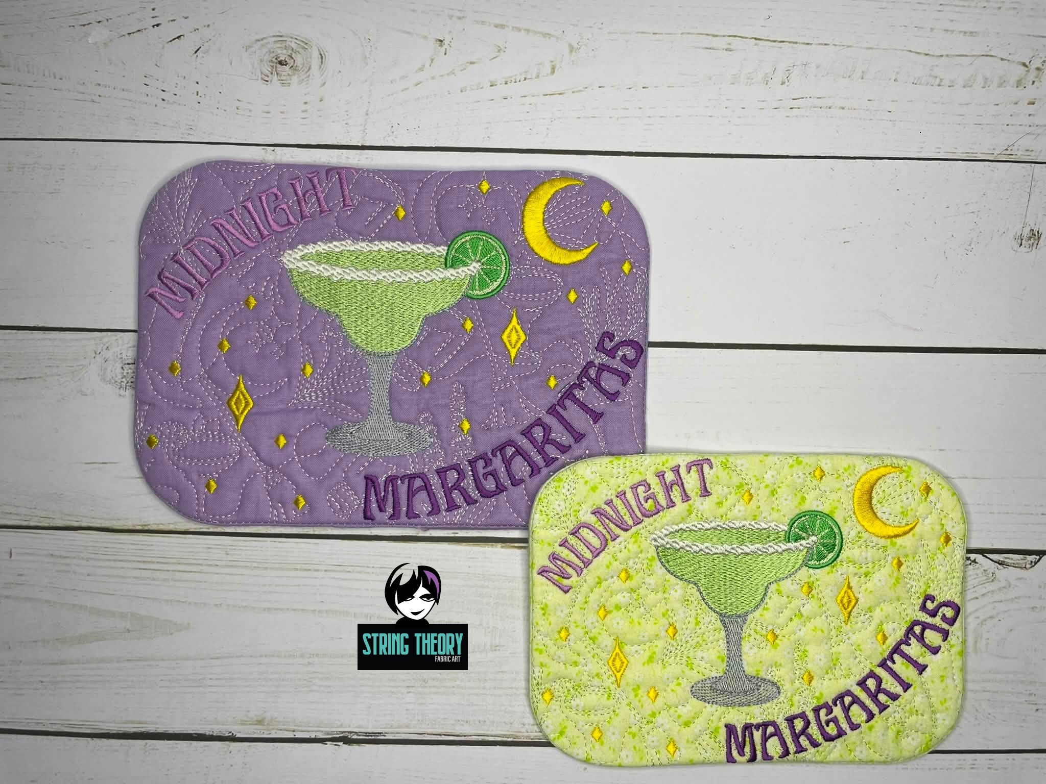 Practical Magic - Midnight Margarita ITH Mug Rug Machine embroidery design