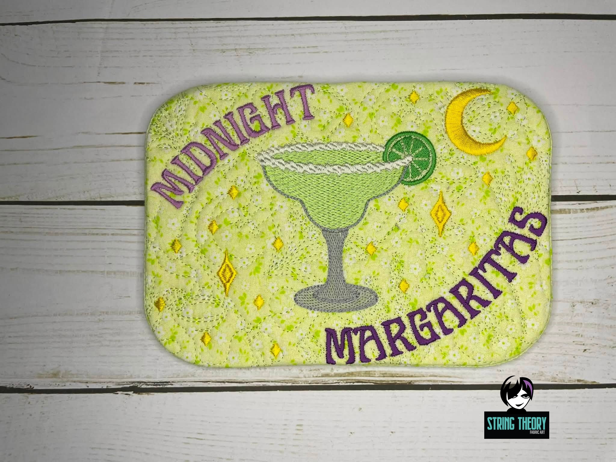 Practical Magic - Midnight Margarita ITH Mug Rug Machine embroidery design