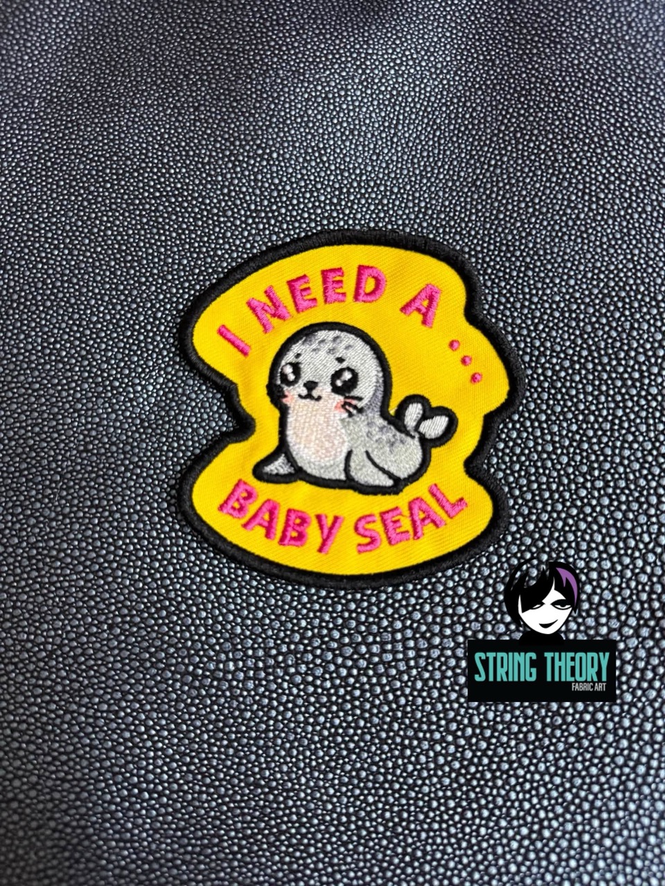 DCC I Need a Baby Seal fob patch ITH Machine Embroidery