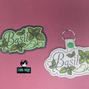 Practical Magic - Basil ITH fob patch Machine Embroidery Design