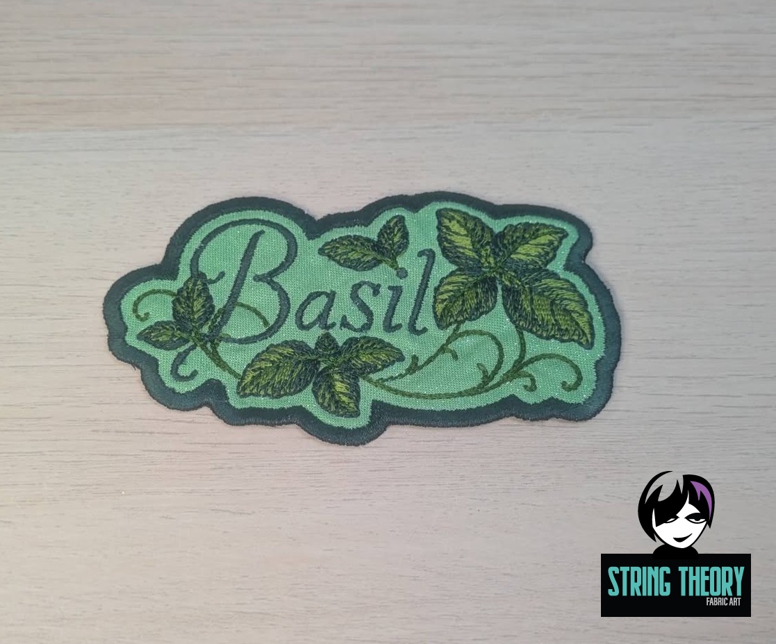 Practical Magic - Basil ITH fob patch Machine Embroidery Design