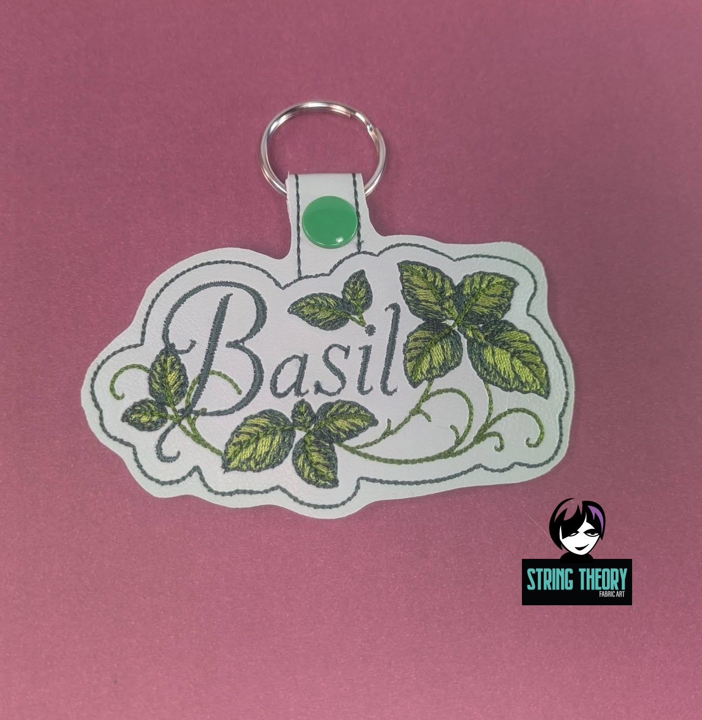 Practical Magic - Basil ITH fob patch Machine Embroidery Design