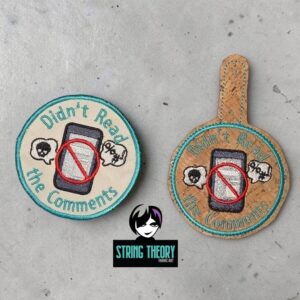 Adult Merit Badge Didnt Read the Comments ITH fob patch machine embroidery design