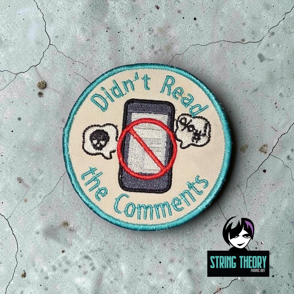 Adult Merit Badge Didnt Read the Comments ITH fob patch machine embroidery design