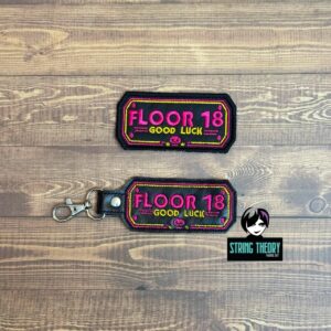 DCC Floor 18 fob patch ITH machine embroidery design