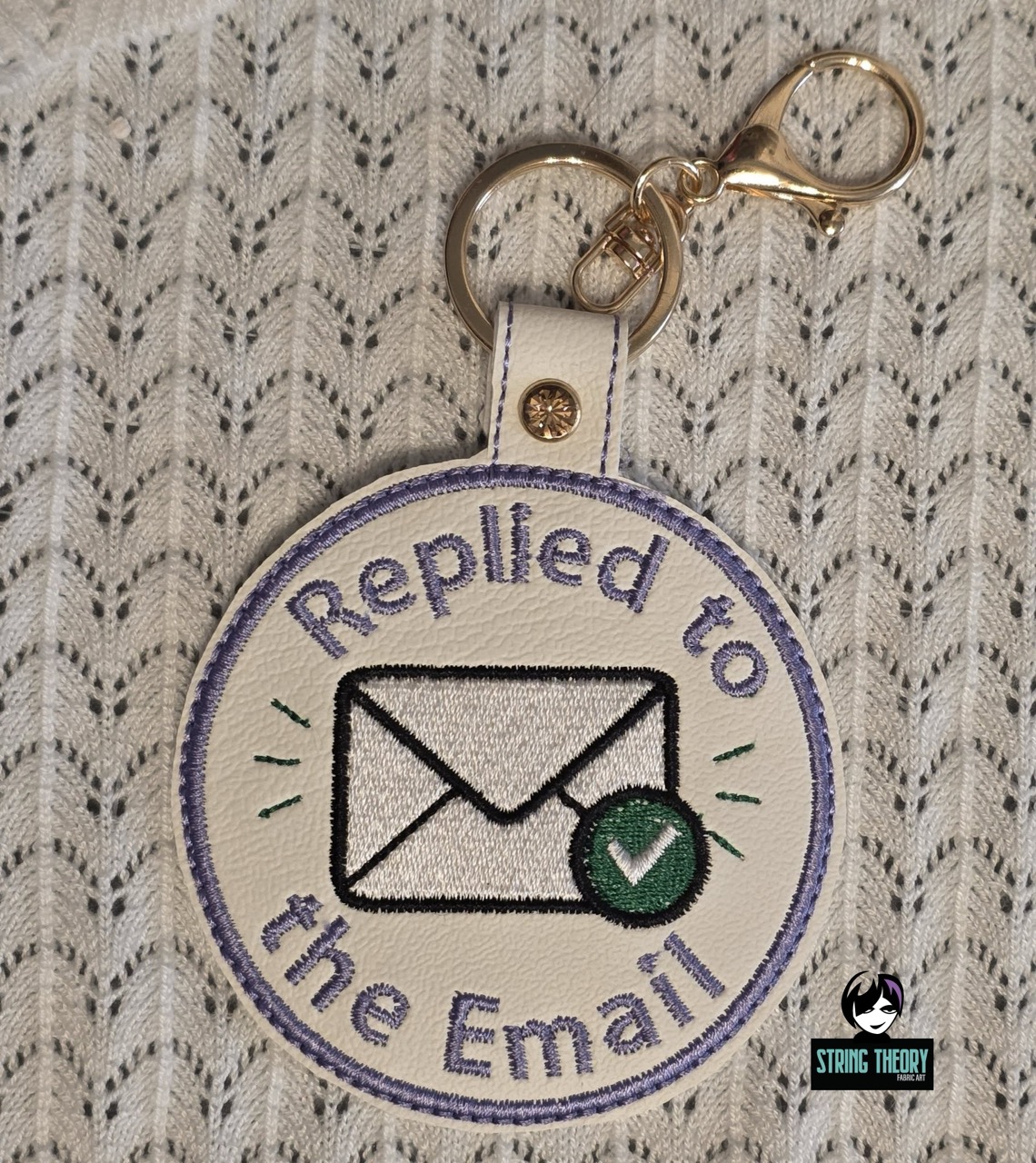 Adult Merit Badge Replied to the Email ITH fob patch machine embroidery design
