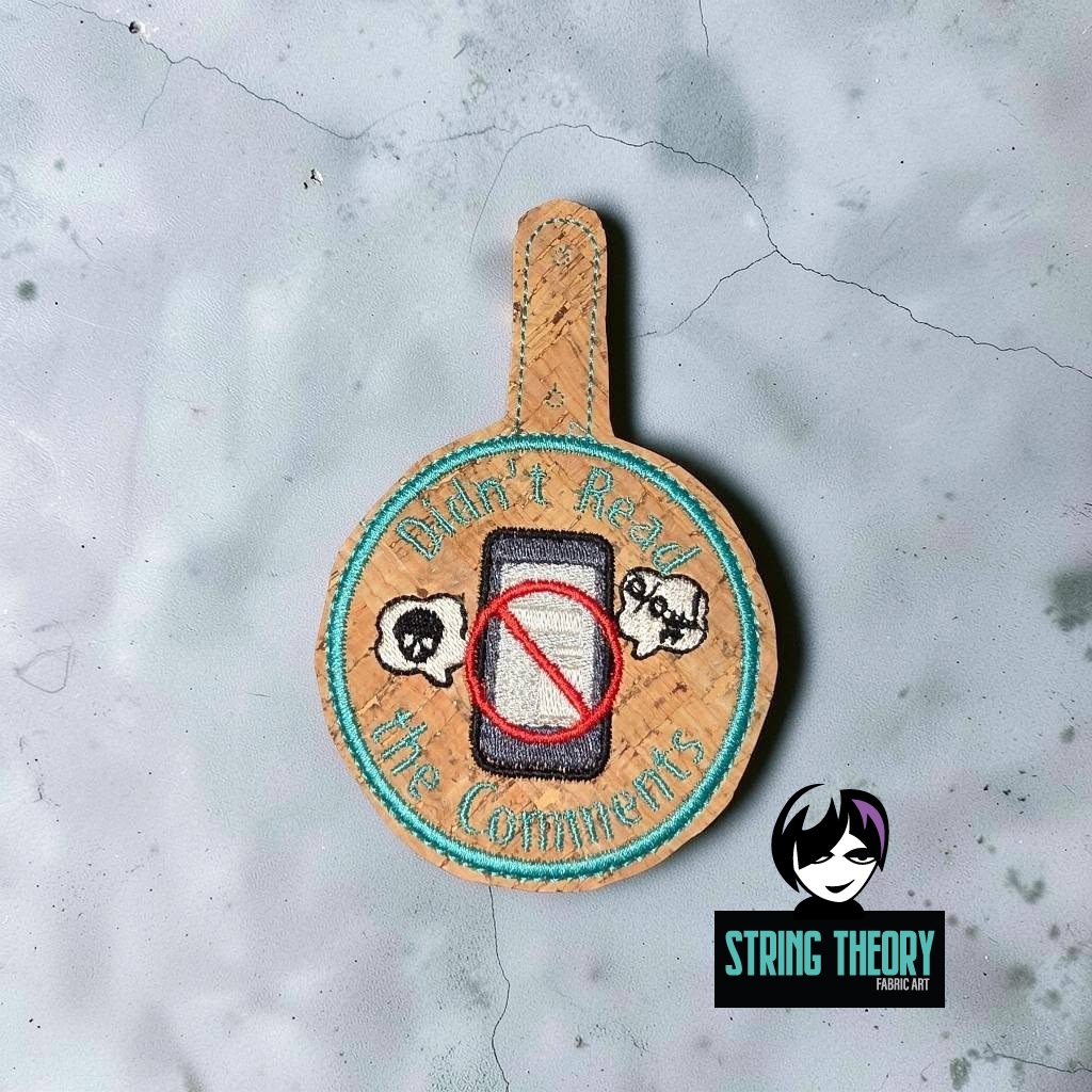 Adult Merit Badge Didnt Read the Comments ITH fob patch machine embroidery design