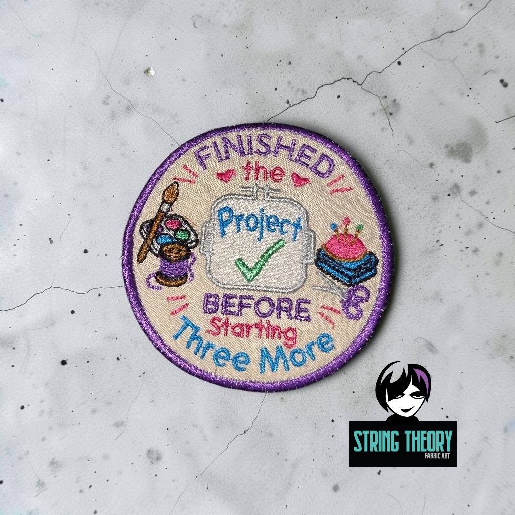 Adult Crafter Finished the Project ITH fob patch machine embroidery design