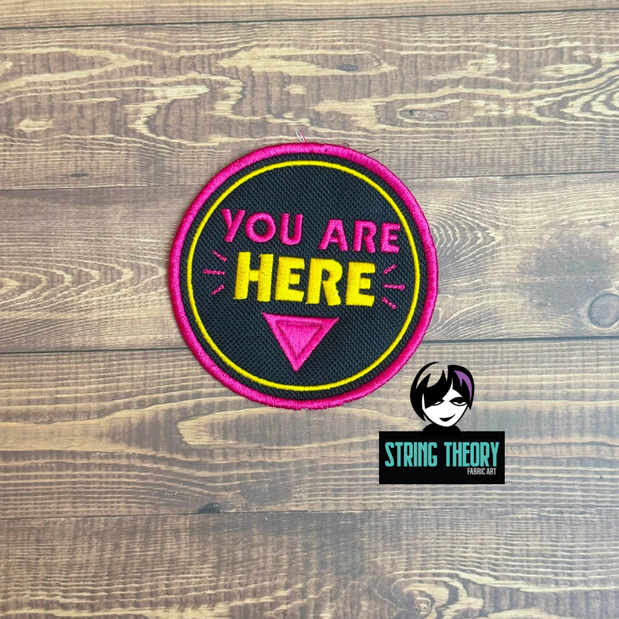 DCC You Are Here fob patch ITH Machine Embroidery Design