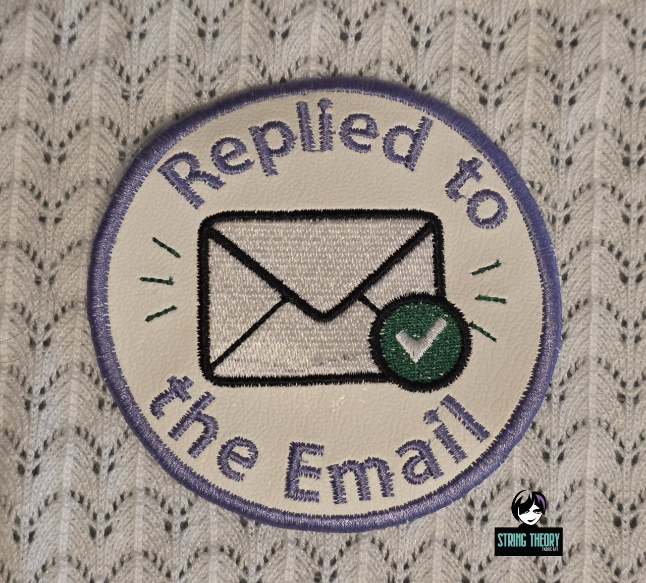 Adult Merit Badge Replied to the Email ITH fob patch machine embroidery design