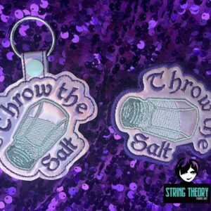 Practical Magic - Throw the Salt patch fob ITH Machine Embroidery Design