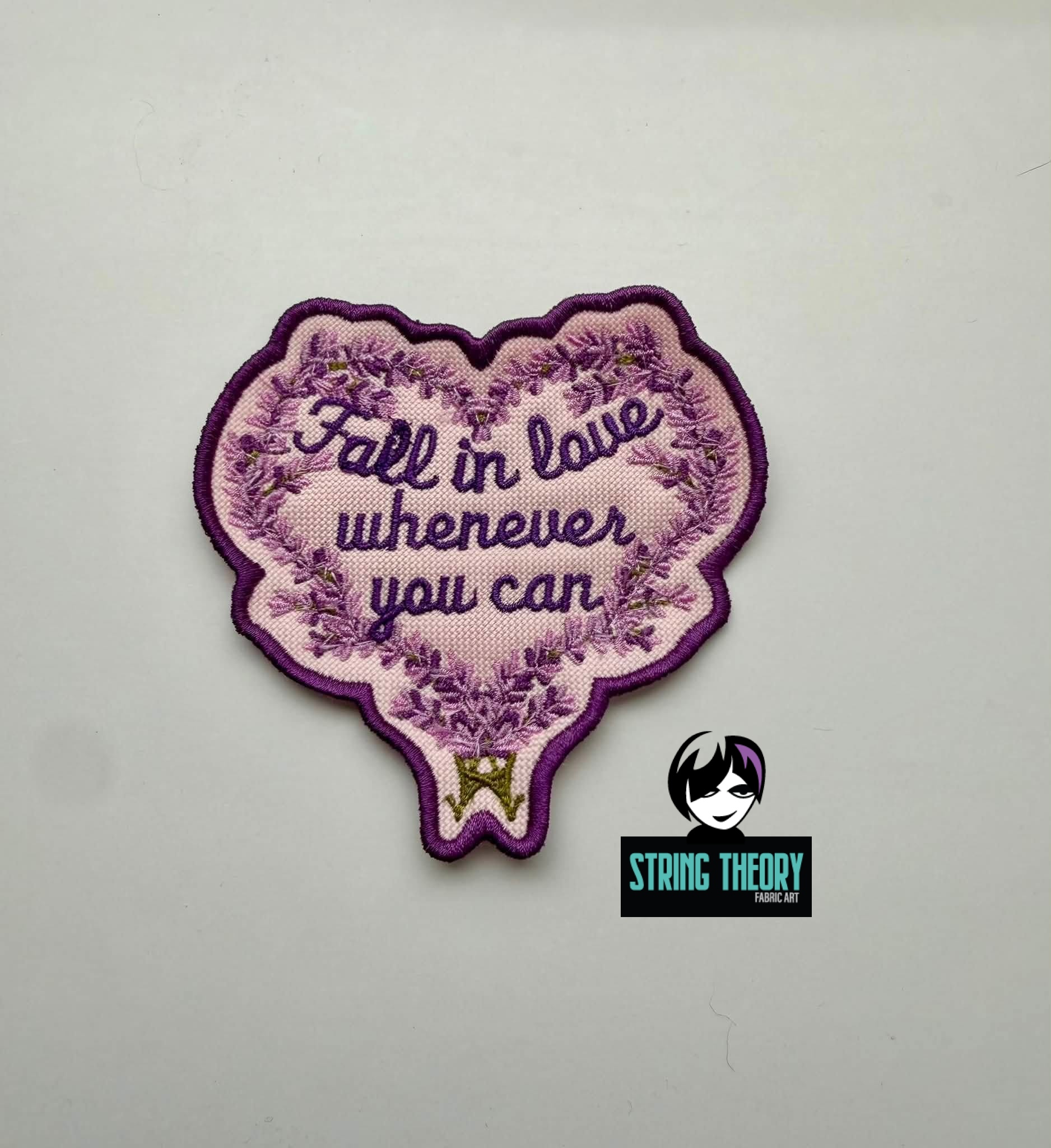 Practical Magic - Fall in Love patch fob ITH Machine Embroidery Design