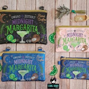 Practical Magic Midnight Margarita ITH Zip Bag Machine Embroidery