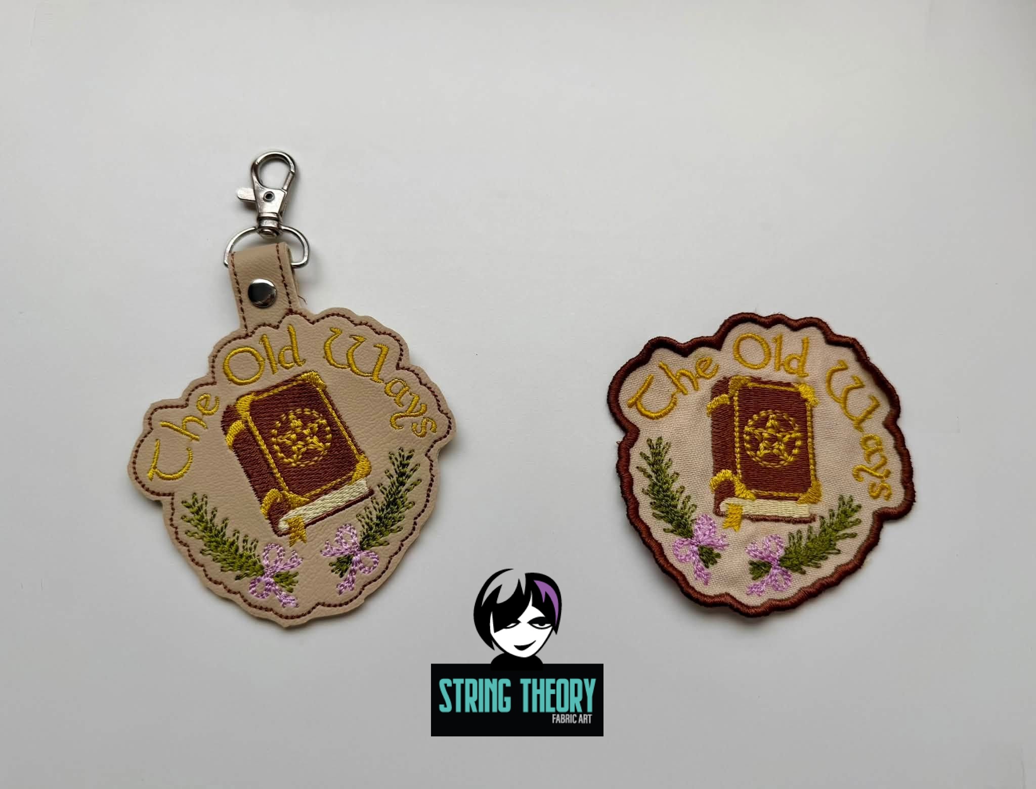 Practical Magic - The Old Ways patch fob ITH Machine Embroidery Design