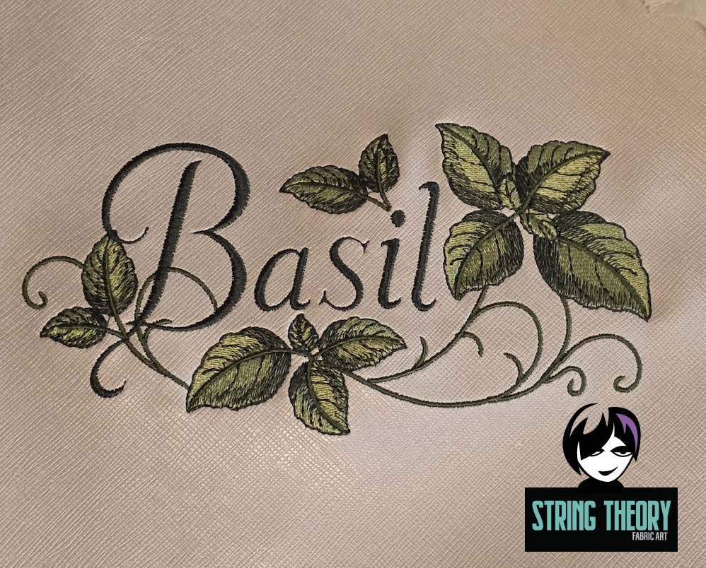 Practical Magic - Basil Machine Embroidery Pattern Design