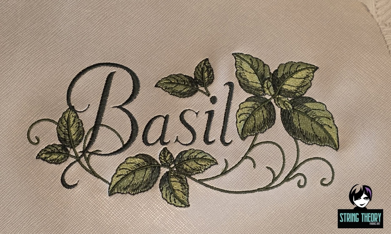 Practical Magic - Basil Machine Embroidery Pattern Design