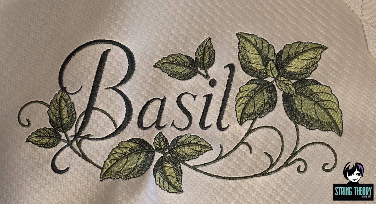 Practical Magic - Basil Machine Embroidery Pattern Design