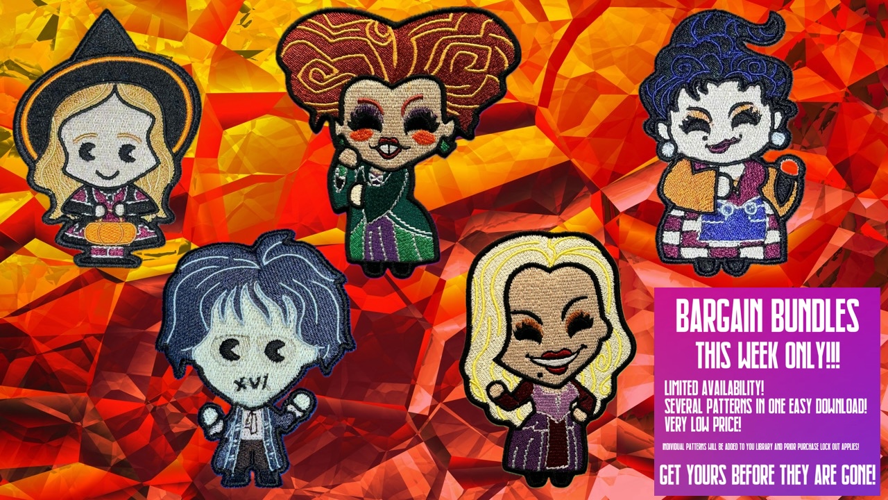 Hocus Pocus Full Fill machine embroidery bundle