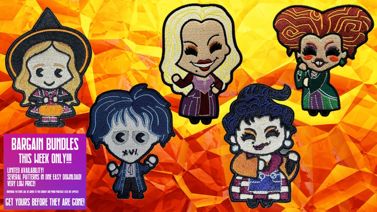 Hocus Pocus Full Fill machine embroidery bundle