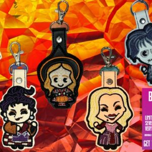 Hocus Pocus ITH fob machine embroidery bundle