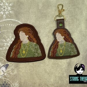 Practical Magic - Aunt Jet patch fob ITH Machine Embroidery Design