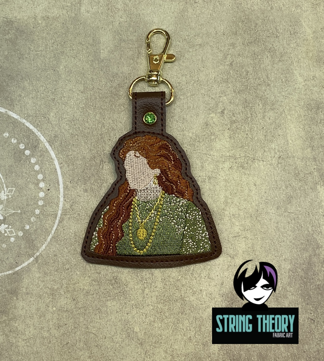 Practical Magic - Aunt Jet patch fob ITH Machine Embroidery Design