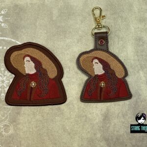 Practical Magic - Aunt Franny patch fob ITH Machine Embroidery Design