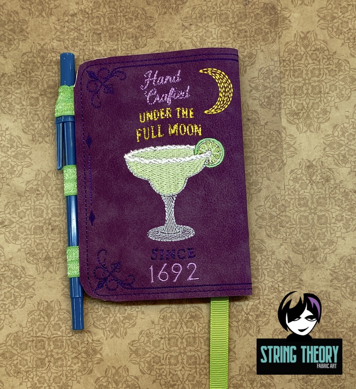 Practical Magic - Midnight Margarita ITH Notebook Cover machine embroidery design