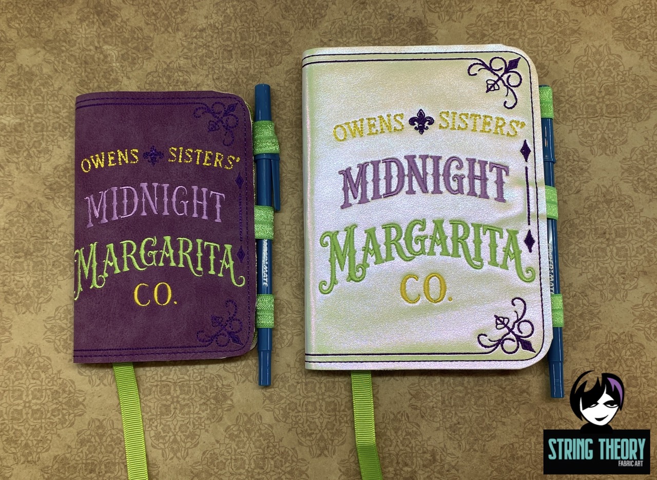Practical Magic - Midnight Margarita ITH Notebook Cover machine embroidery design