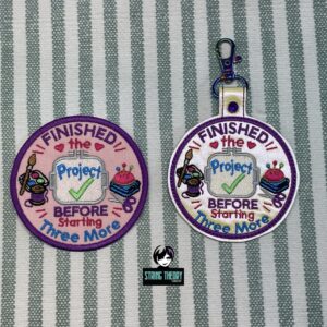 Adult Crafter Finished the Project ITH fob patch machine embroidery design