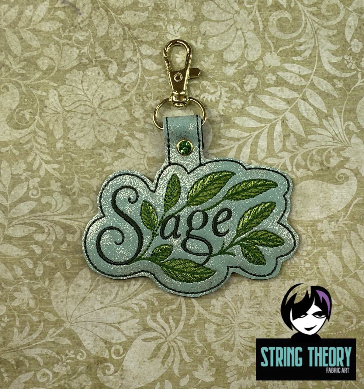 Practical Magic - Sage ITH fob patch Machine Embroidery Design