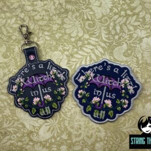 Practical Magic - A Little Witch in Us All patch fob ITH Machine Embroidery Design