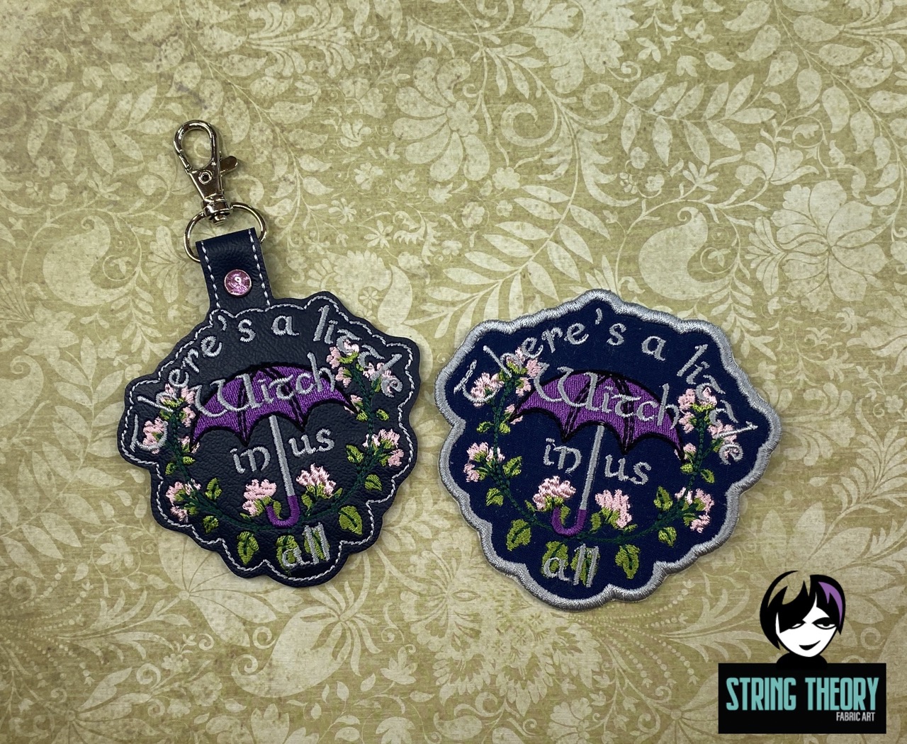 Practical Magic - A Little Witch in Us All patch fob ITH Machine Embroidery Design