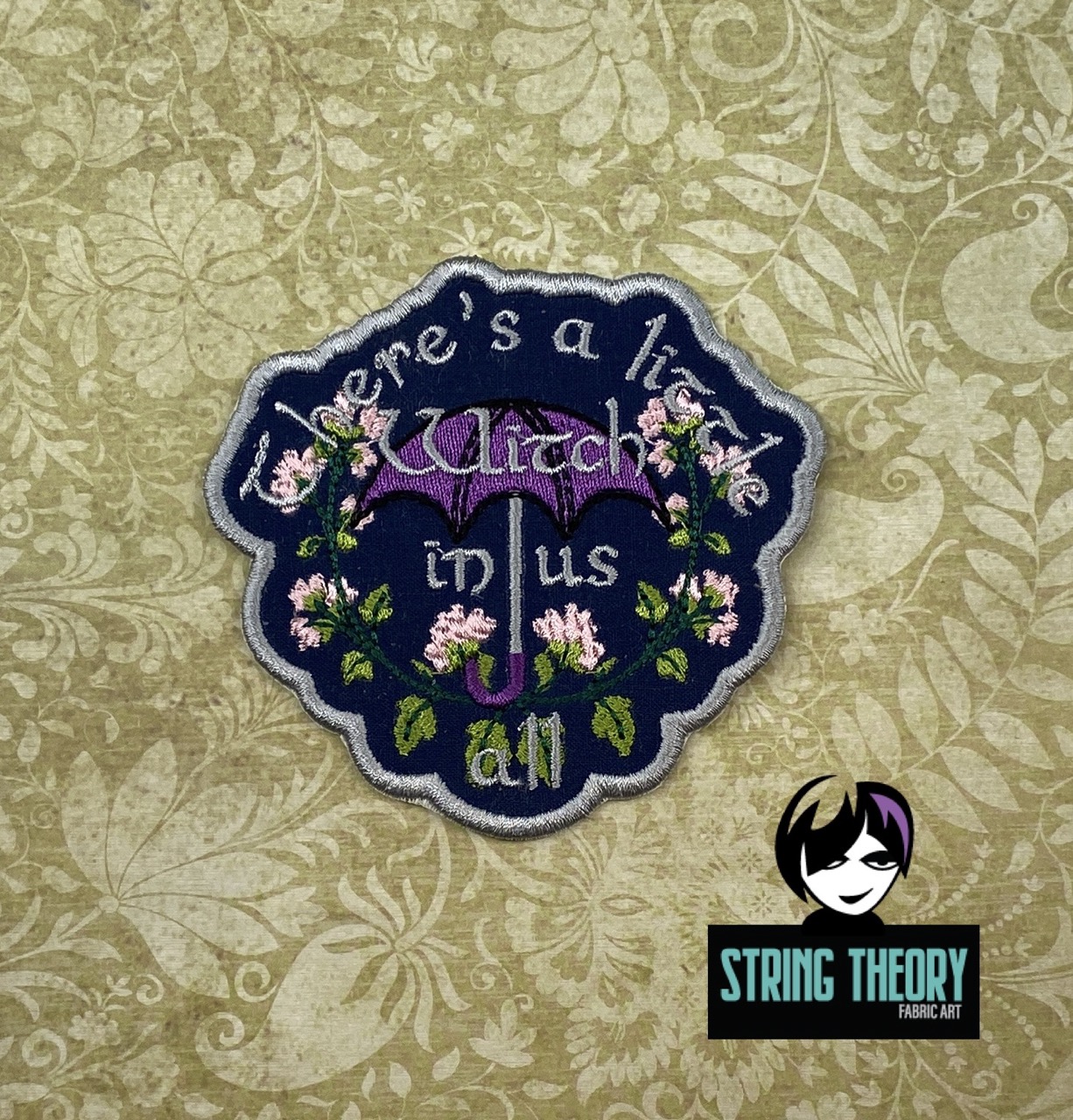 Practical Magic - A Little Witch in Us All patch fob ITH Machine Embroidery Design