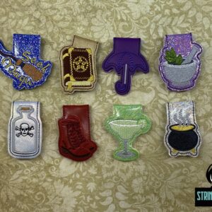 Practical Magic Magnetic Bookmark Set ITH Machine Embroidery Designs