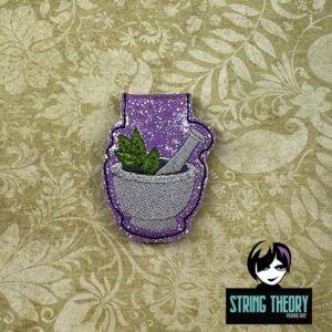 Practical Magic Mortar & Pestle Magnetic Bookmark ITH Machine Embroidery Design