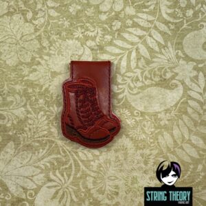 Practical Magic Red Boots Magnetic Bookmark ITH Machine Embroidery Design