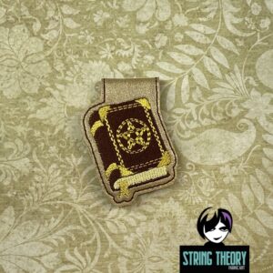 Practical Magic Book of Shadows Magnetic Bookmark ITH Machine Embroidery Design