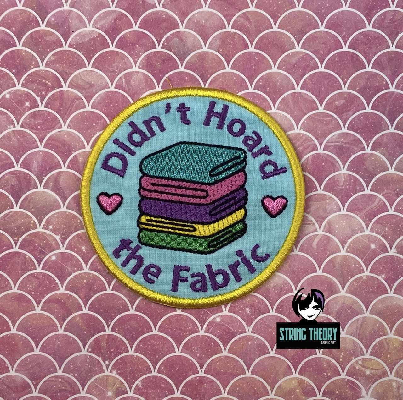 Adult Crafter Didn't Hoard the Fabric ITH fob patch machine embroidery design