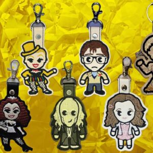 Rocky Horror Picture Show Fob set machine embroidery bundle
