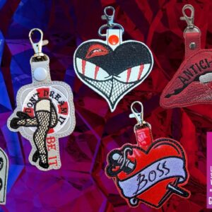 Rocky Horror Picture Show fob set machine embroidery bundle