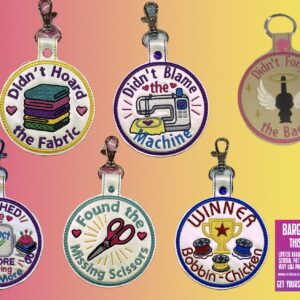 Adult Crafter Badge 1st Edition ITH fob machine embroidery bundle